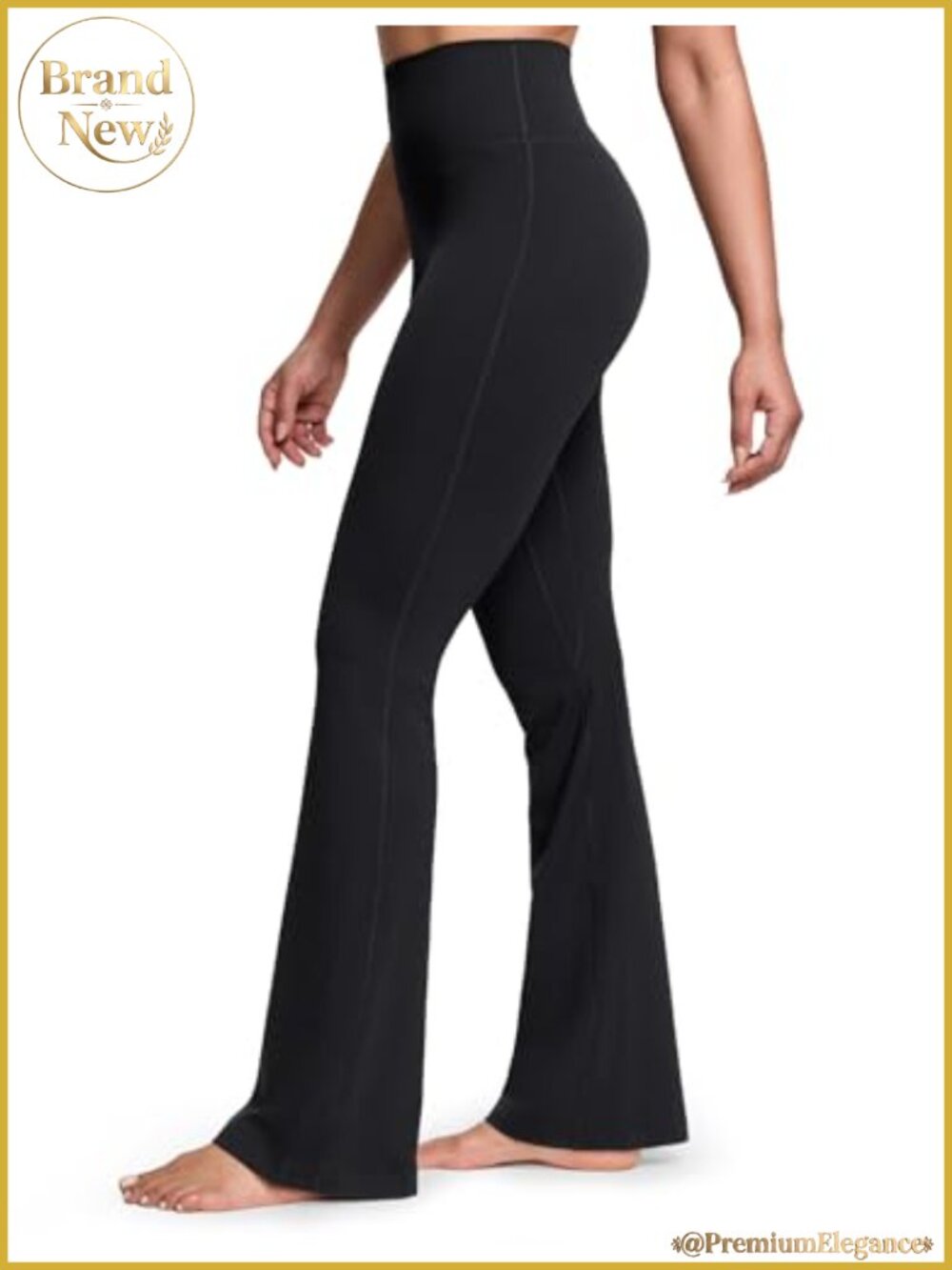 HeyNuts Harmony No Front Seam Flare Leggings High Rise Pull On Yoga Pants